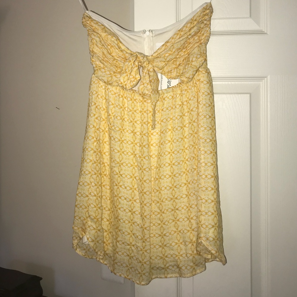Yellow tie up sundress